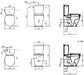 Технически чертеж Моноблок Ideal Standard Connect Space